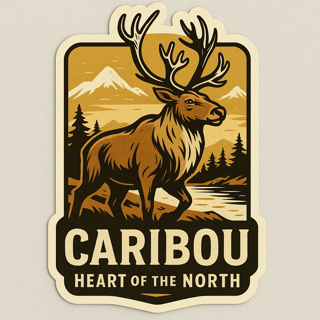 Caribou Canada Wildlife Sticker – Niagara Stands Out