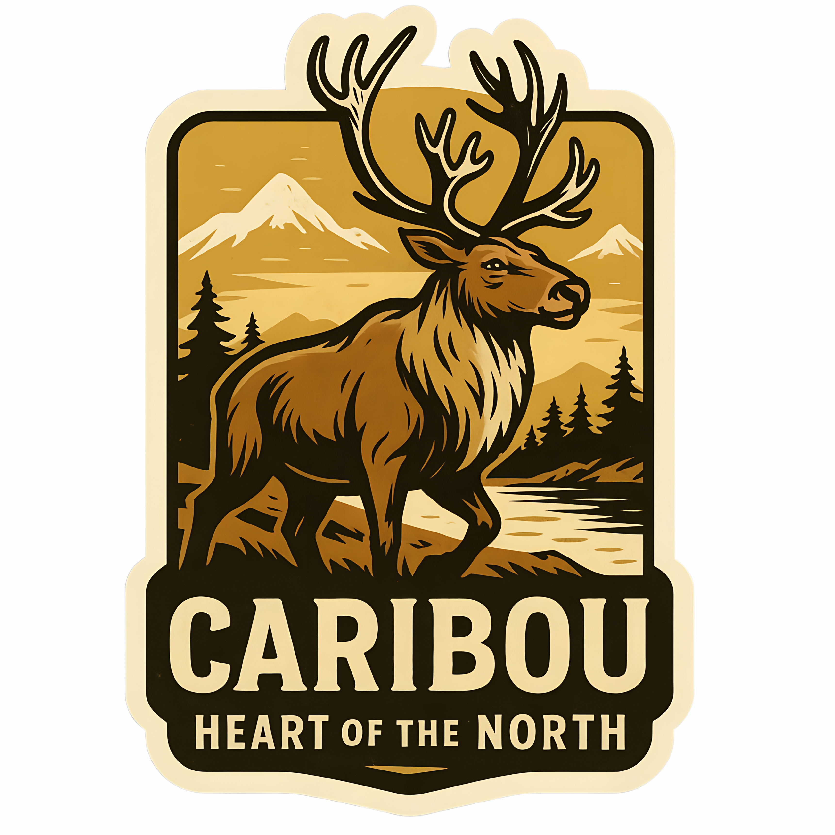 Caribou Canada Wildlife Sticker – Niagara Stands Out
