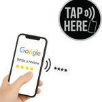 Circle NFC Google Review Decal – Round Tap Sticker - 2