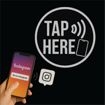 Circle NFC Google Review Decal – Round Tap Sticker - 1