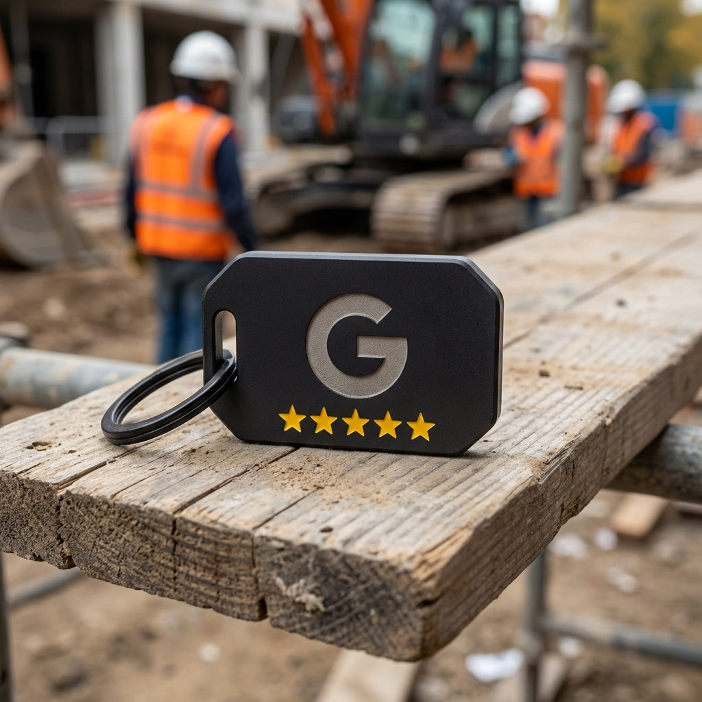 Industrial NFC Review Keychain | Waterproof Google Review industrial nfc keychain