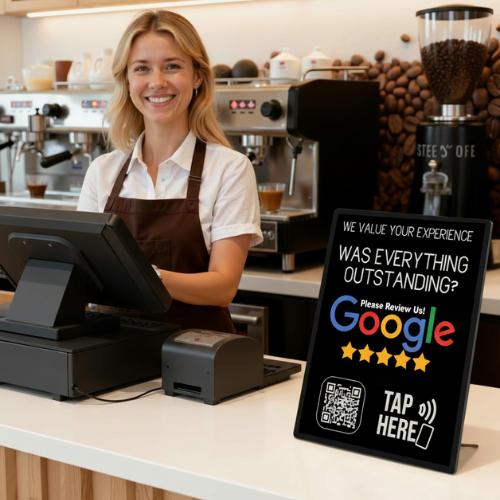 LED Google Review Counter Display | Illuminated NFC Sign - Product Image