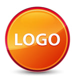 Same-Day Logo Sticker Add-On | 50 Pack Bundle in Niagara logo special glassy orange round button isolated abstract illustration