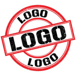 Same-Day Logo Sticker Add-On | 100 Pack Bundle in Niagara logo text red black round stamp sign logo text written red black round stamp sign