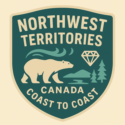Northwest Territories Canada badge featuring authentic Mountain avens design - Premium provincial pride collection
