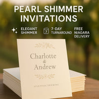 Premium Pearl Wedding Invitations Canada | Custom Pearlescent Event Cards Niagara Niagara Stands Out