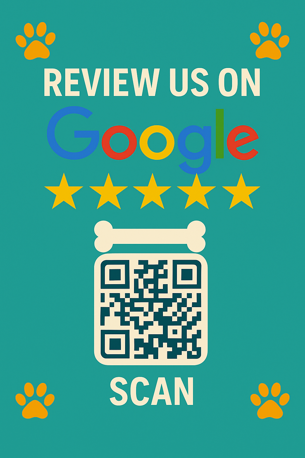 Google Review NFC Decal for Pet Shops - Tap or Scan to Review