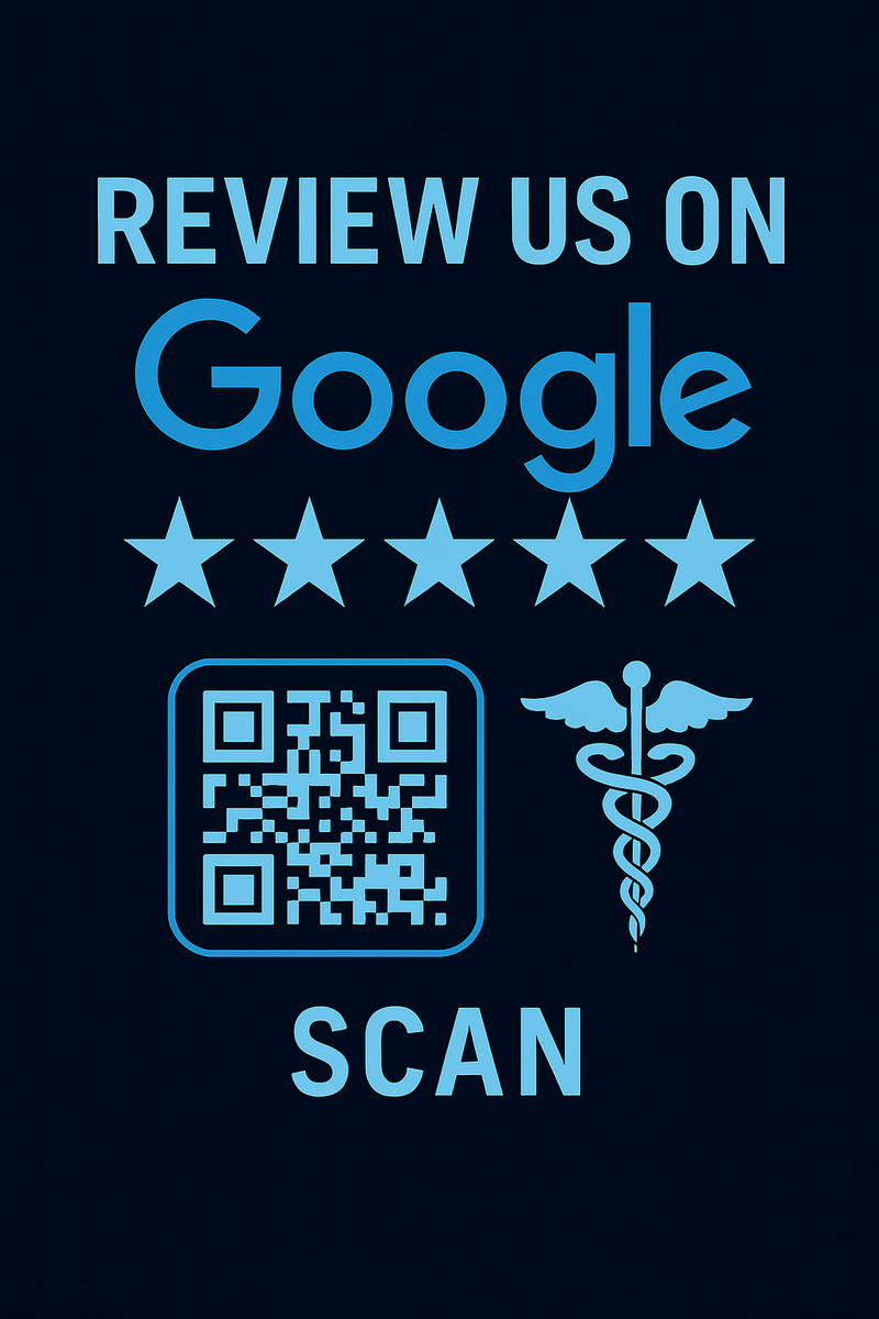Google Review NFC Decal for Healthcare - scan Google Review Invitation for Healthcare