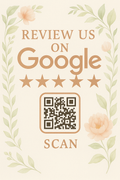 Google Review NFC Decal for Flower Shops - scan only Botanical Review Invitation Sign