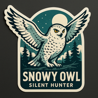 Snowy Owl Canada Wildlife Sticker – Niagara Stands Out