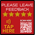 Leave Feedback NFC Decal | Multi-Platform Reviews | Ships from Ontario