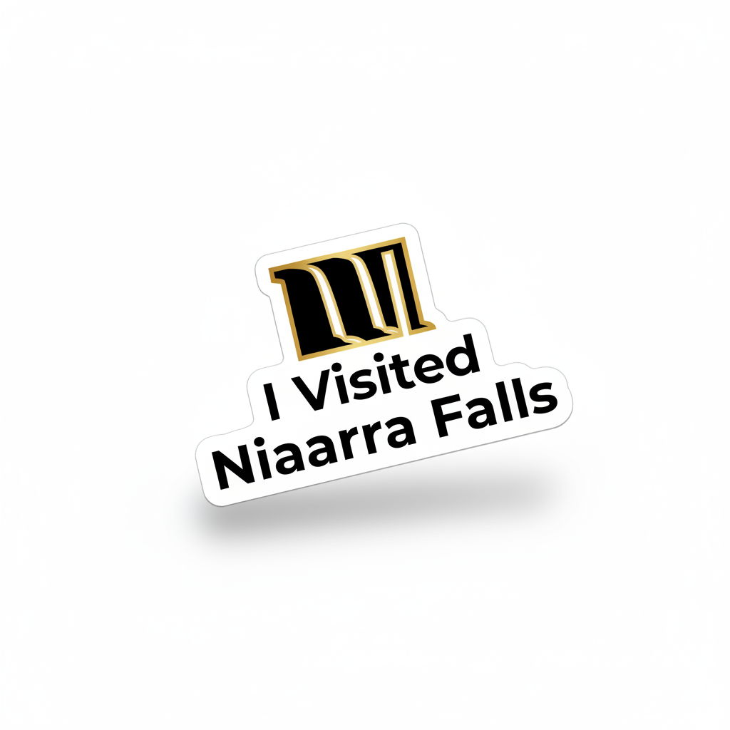 I Visited Niagara Falls — Souvenir Sticker — waterproof vinyl sticker, Made in Canada, 7-Year Guarantee