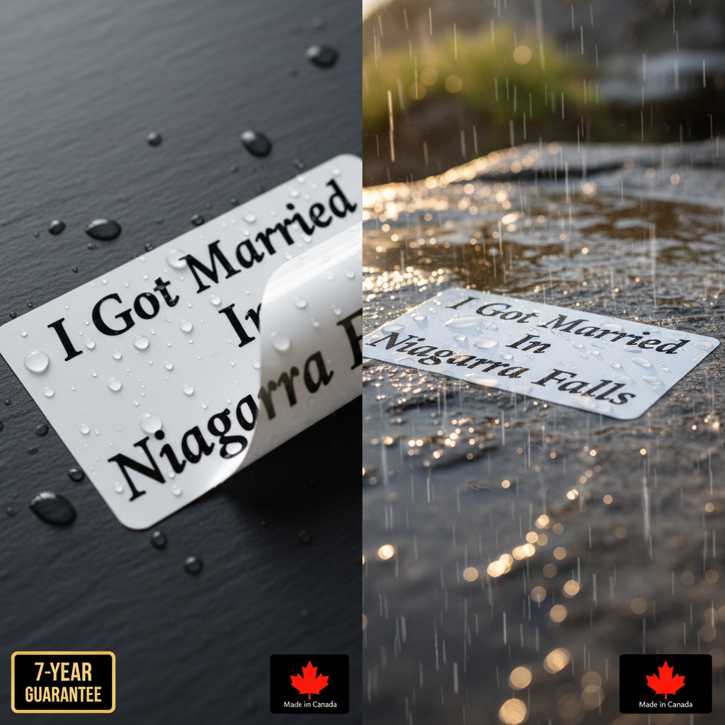 I Got Married in Niagara Falls — Sticker Pack — UV-resistant, waterproof, 7-Year Guarantee, Made in Canada