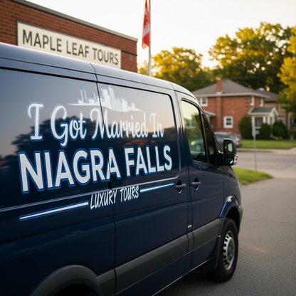 I Got Married in Niagara Falls — Sticker Pack applied to service vehicle — professional branding, Niagara Region Ontario