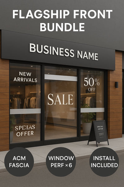 Flagship Front — Custom Fascia + Window Perf x6 + Feature Upgrade (Installed) Niagara Stands Out