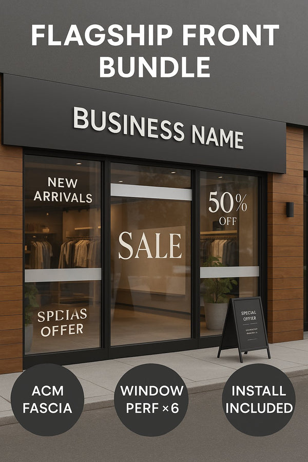 Flagship Front — Custom Fascia + Window Perf x6 + Feature Upgrade (Installed) Niagara Stands Out