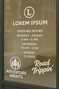 Business Hours – Custom Window Decal Niagara Stands Out