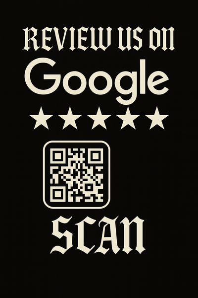 Google Review NFC Decal — Tap or Scan (Tattoo Shop Edition, Canada)