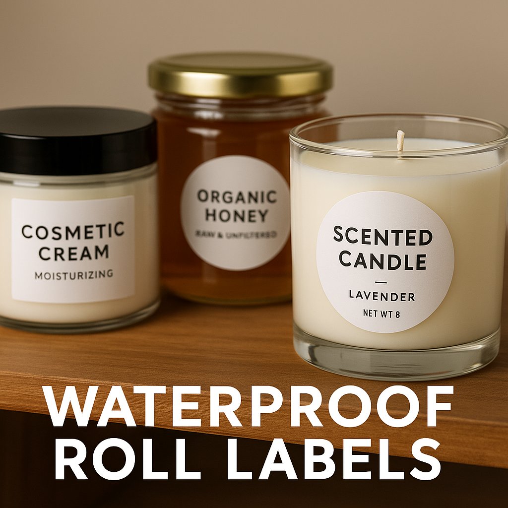 Waterproof Roll Labels — Matte, 100% Waterproof (2×2, 3×3, 4×4) Niagara Stands Out